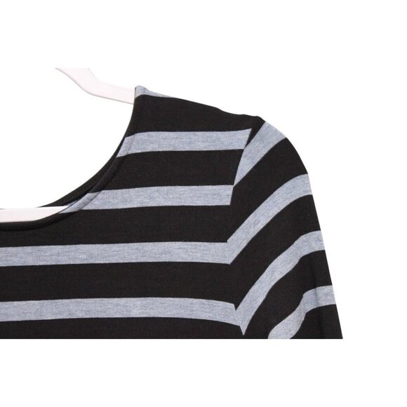 J Jill Wearever Collection Dress Medium Shift Striped Knit 3/4 Sleeve Stretch - Picture 5 of 13